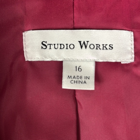 Studio Works faux suede jacket Sz 16 - Picture 8 of 14